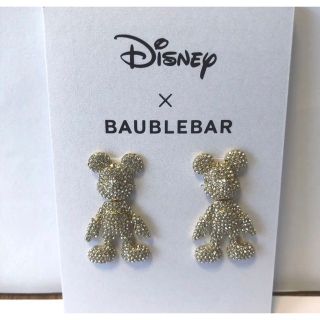 バウブルバー(BaubleBar)のDISNEY ×BAUBLEBAR ミッキー3D シルエット　ピアス　クリア(ピアス)