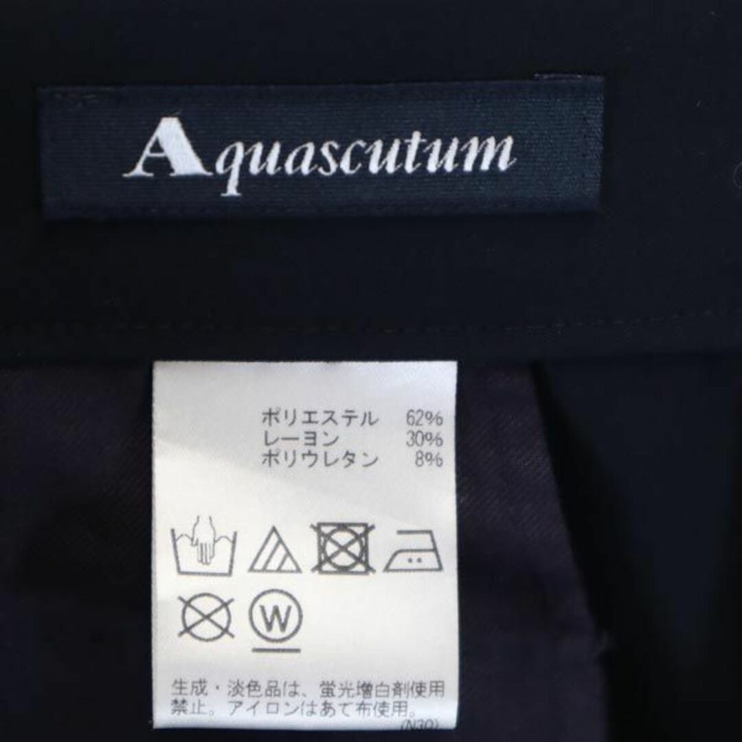 アクアスキュータム スラックスパンツ 8 濃紺 Aquascutum イージーパンツ レディース   【230410】 7