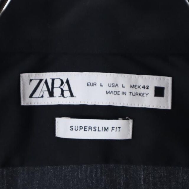 ZARA(ザラ)の未使用 ザラ 長袖 シャツ L ブラック系 ZARA メンズ 【中古】  【230410】 メンズのトップス(シャツ)の商品写真