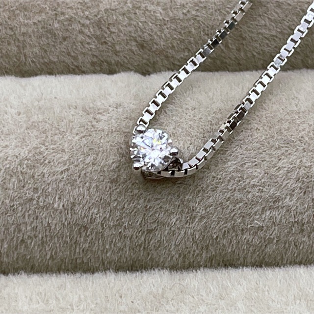 シルバーダイヤネックレス 0.10ct モアッサナイト