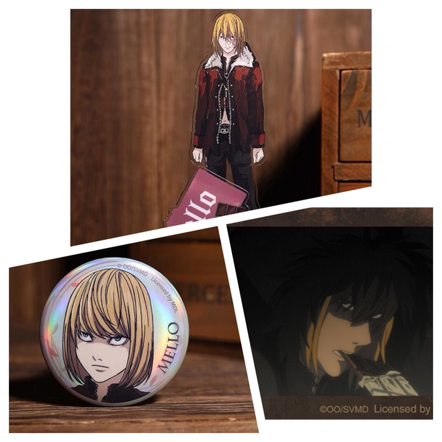 デスノート DEATHNOTE メロ オーロラ缶バッジ アクスタスタンド デスノート DEATHNOTE メロ オーロラ缶バッジ アクスタスタンド