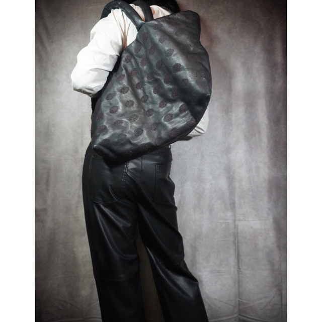 laura dimaggio leather polka dots bag