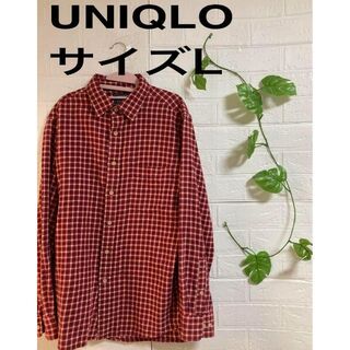 ユニクロ(UNIQLO)のa2 ユニクロ　レディース　シャツ　ブラウス　赤　綿100%(シャツ/ブラウス(長袖/七分))