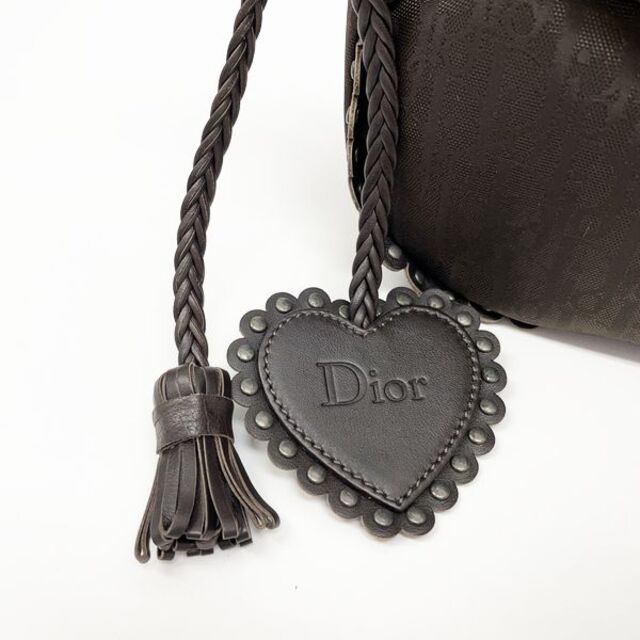 Christian Dior トロッター エスニック ハート 編み込み タッセル ショルダーバッグ