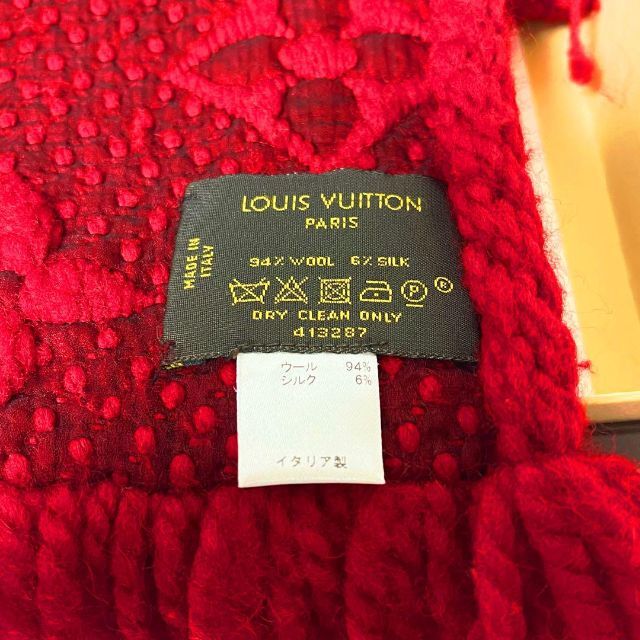 LOUIS VUITTON マフラー エシャルプ ロゴマニア ウール 94％