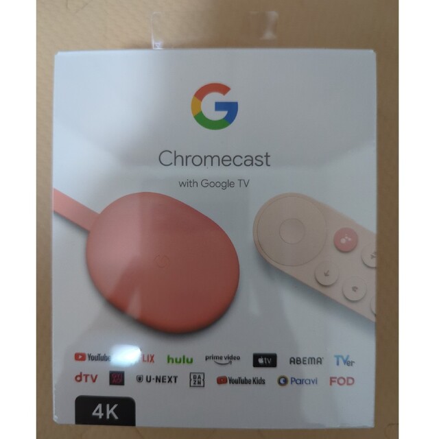 Chromecast with Google TV 4K Sunrise 新品未