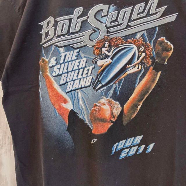 MUSIC TEE(ミュージックティー)のロックミュージックツアーTシャツ　BOB SEGERバックプリントTシャツ黒XL メンズのトップス(Tシャツ/カットソー(半袖/袖なし))の商品写真