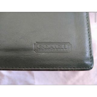 コーチ(COACH)のCOACH カードケース パスケース 名刺入れ レザー グリーン(名刺入れ/定期入れ)