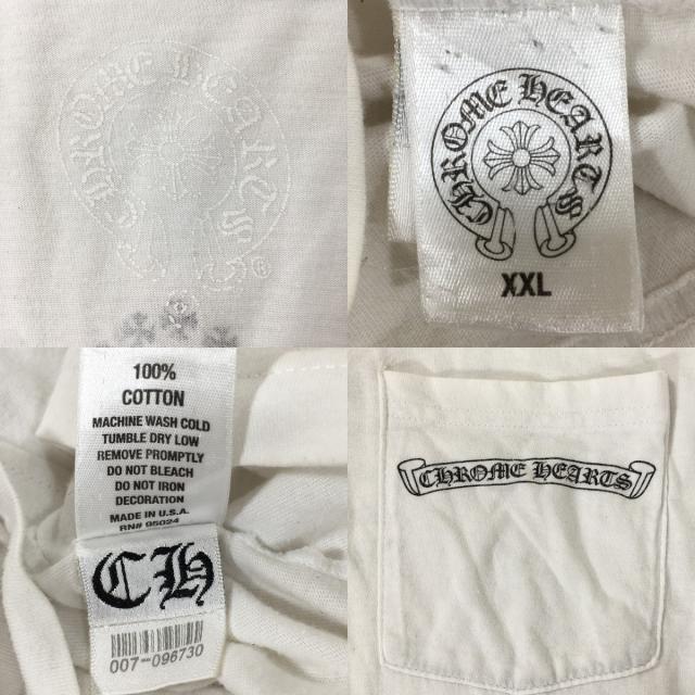 クロムハーツ CHROME HEARTS ビッグT オーバーサイズ ポケットTシャツ CHプラス クロス OVER SIZE S/S BIG TEE 半袖 白 希少 XXL【A2】 2