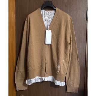 マルタンマルジェラ(Maison Martin Margiela)のL新品 メゾン マルジェラ Anonymity ニット カーディガン キャメル(ニット/セーター)