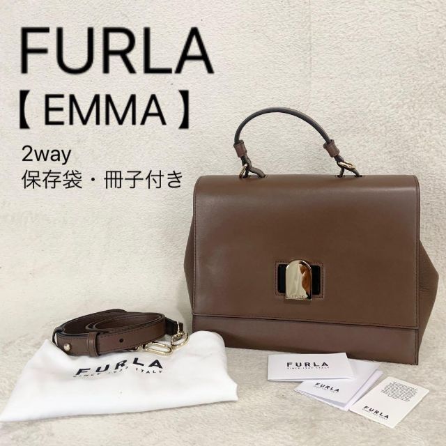 FURLA フルラ EMMA エマ 2way ブラウン ショルダー ハンドバック | www