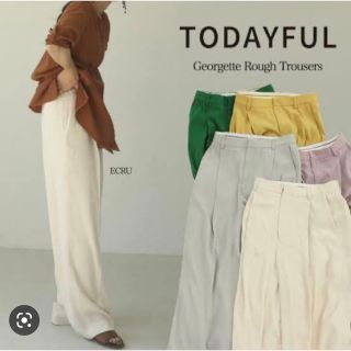 トゥデイフル(TODAYFUL)のTODAYFUL ジョーゼットラフトラウザーズ(カジュアルパンツ)