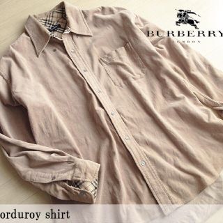 バーバリー(BURBERRY)の美品 XL〜XXL位 バーバリーロンドン コーデュロイシャツ ベージュ(シャツ)