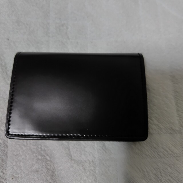 新品 fico メンズ コードバン 名刺入れ/カードケース 黒 華麗