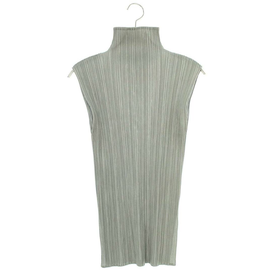 PLEATS PLEASE ISSEY MIYAKE(プリーツプリーズイッセイミヤケ)のプリーツプリーズ  PP04-JK603 サイドスリットハイネックプリーツノースリーブカットソー レディース 3 レディースのトップス(タンクトップ)の商品写真