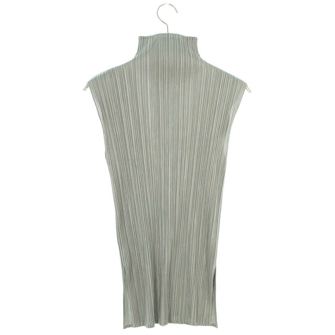 PLEATS PLEASE ISSEY MIYAKE(プリーツプリーズイッセイミヤケ)のプリーツプリーズ  PP04-JK603 サイドスリットハイネックプリーツノースリーブカットソー レディース 3 レディースのトップス(タンクトップ)の商品写真