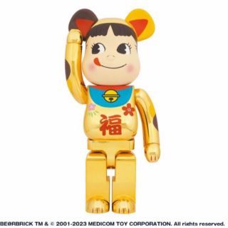 フジヤ(不二家)のBE@RBRICK 招き猫 ペコちゃん 福 金メッキ 1000% 新品(その他)