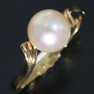 ミキモト(MIKIMOTO)のミキモト MIKIMOTO アコヤパール 7.5mm リング 12号 K14YG(リング(指輪))