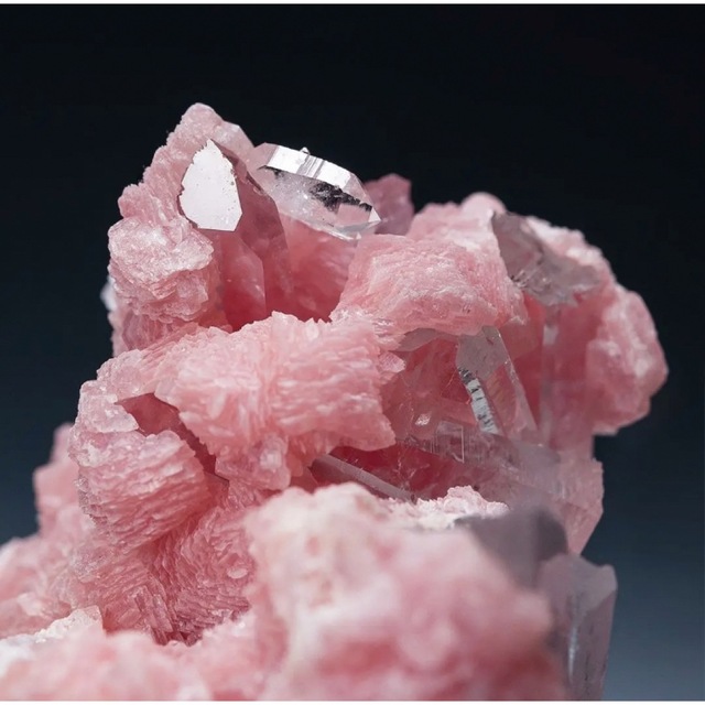 中国 ロードクロサイト 天然石 原石 鉱物標本 鉱石 菱マンガン鉱 水晶