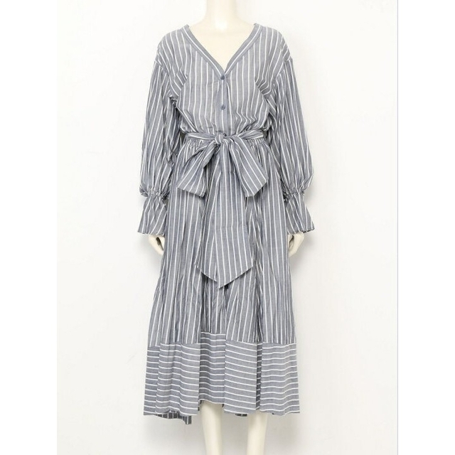FRAY I.D フレイアイディー☆ Vネックロングシャツワンピース FRAY I.D フレイアイディー☆ Vネックロングシャツワンピース