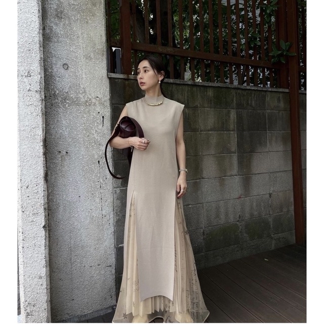 Ameri ALONG SLIT LONG KNIT TO