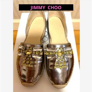 ジミーチュウ(JIMMY CHOO)の未使用クラス♪ JIMMY CHOO エスパドリューフラットシューズ(スリッポン/モカシン)