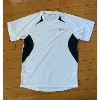 アシックス(asics)のasics アシックス　即乾シャツ　白　中古 (Tシャツ/カットソー(半袖/袖なし))