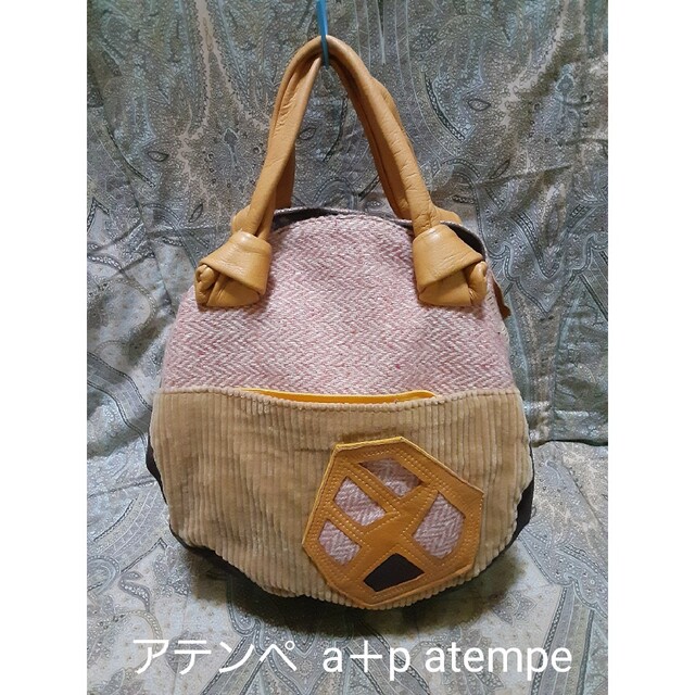 アテンペ a+p atempe 本革コンビ/ハンドバッグ | フリマアプリ ラクマ