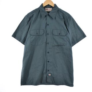 ディッキーズ(Dickies)の古着 ディッキーズ Dickies 半袖 ワークシャツ メンズL /eaa326816(シャツ)