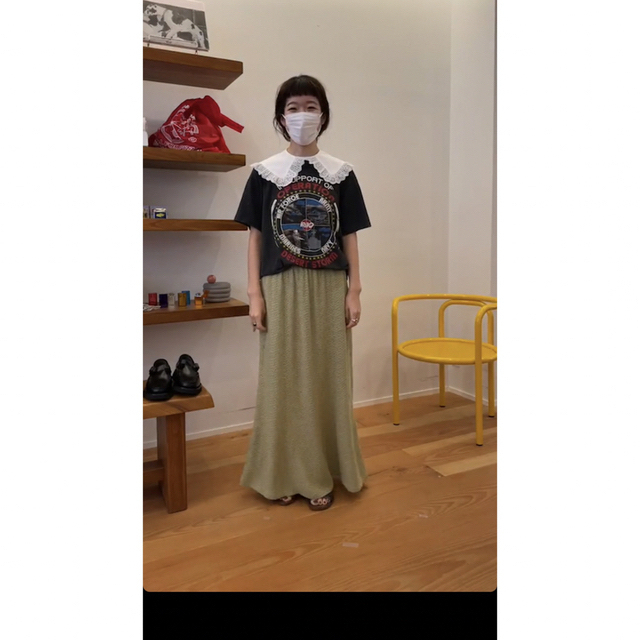 数量限定セール 美品 フラワージャガード ギャザーロングスカート