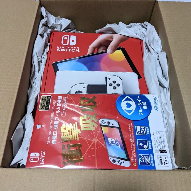 新品未使用 Nintendo Switch有機EL ホワイト 液晶保護フィルム付