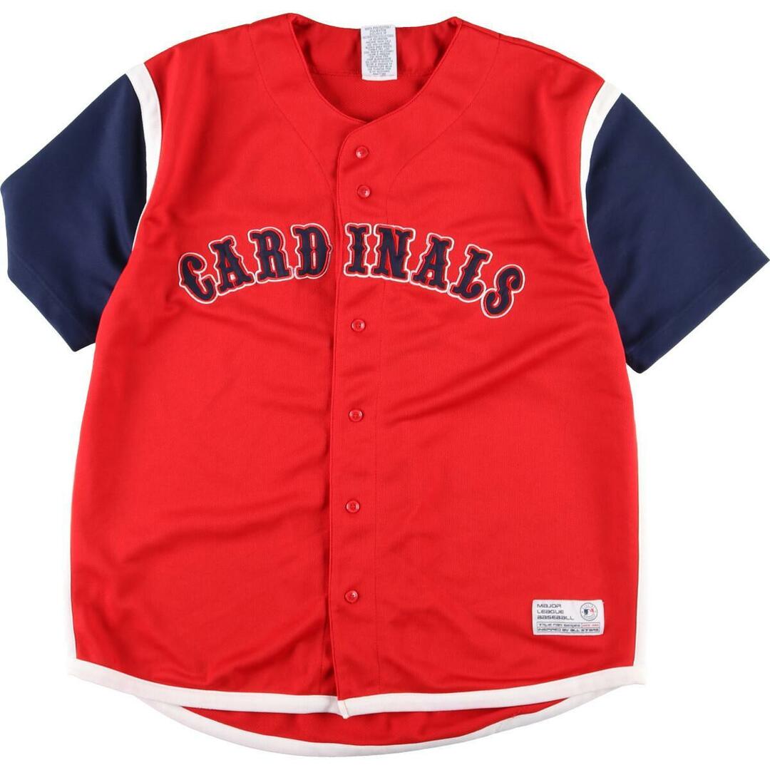 TRUE FAN MLB ST. LOUIS CARDINALS セントルイスカージナルス ゲームシャツ ベースボールシャツ メンズXXL /eaa327555