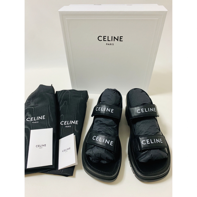 celine - 《 CELINE セリーヌ 》レオ ベルクロストラップ サンダル 39 ...