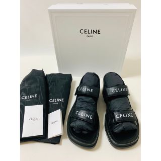 セリーヌ(celine)の《 CELINE セリーヌ 》レオ ベルクロストラップ サンダル 39(サンダル)