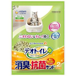 ユニチャーム(Unicharm)の【デオトイレ】抗菌デオトイレ　飛び散らない消臭・抗菌サンド　2L(猫)