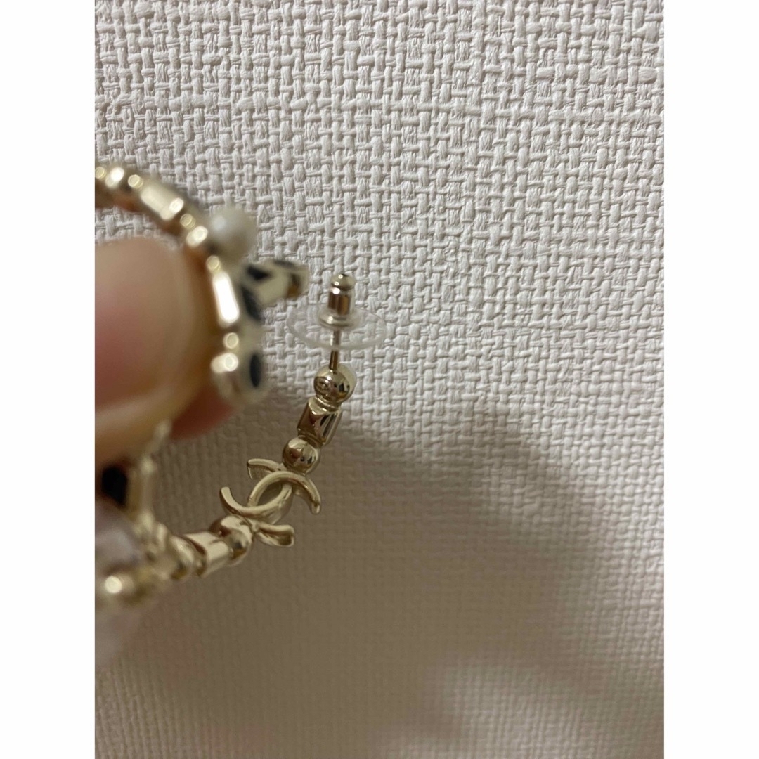 シャネル　フープピアス