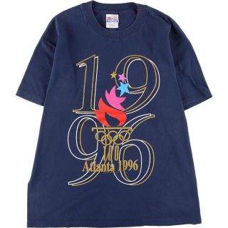 ヘインズ(Hanes)の古着 90年代 ヘインズ Hanes アトランタオリンピック1996 スポーツプリントTシャツ USA製 メンズL ヴィンテージ /eaa317738(Tシャツ/カットソー(半袖/袖なし))