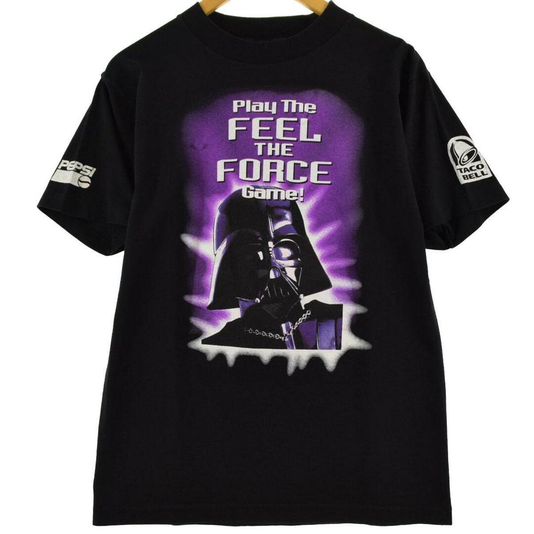 90年代 ATHLETIC APPAREL ＆ ACTIVEWEAR Star Wars スター ウォーズ Darth Vader ダース ベイダー 映画 袖プリント 両面プリント ムービーTシャツ メンズS ヴィンテージ /eaa317305