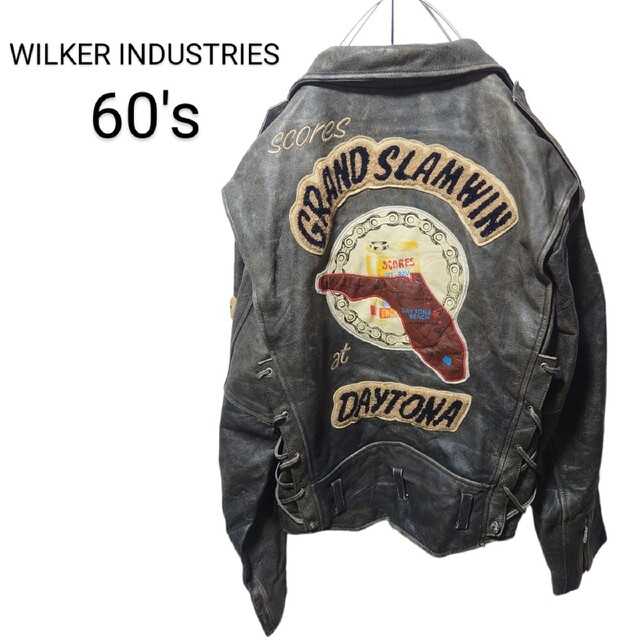【WILKER】60's  DAYTONA ライダースジャケット 本革 A616