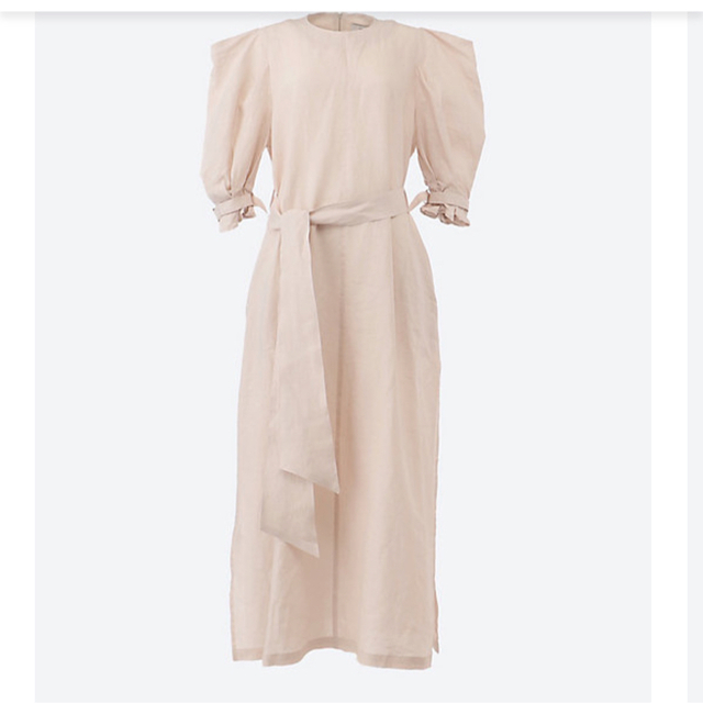 HYKE(ハイク)のHYKE タグ付き新品ＬＩＮＥＮ　ＳＨＯＲＴ　ＳＬＥＥＶＥ　ＭＡＸＩ　ＤＲＥＳＳ レディースのワンピース(ロングワンピース/マキシワンピース)の商品写真