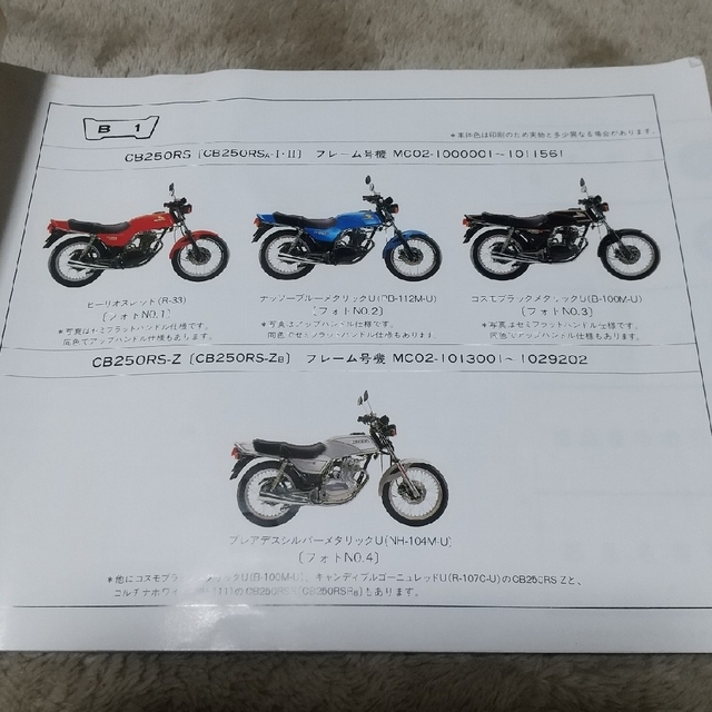 ホンダ(ホンダ)の【CB250RS/RSZ】【CT250S】サービスマニュアル、パーツリスト 自動車/バイクの自動車/バイク その他(その他)の商品写真