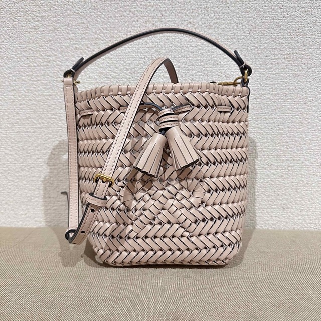 ラッピング無料】 HINDMARCH ANYA - HINDMARCHピンクベージュ2way