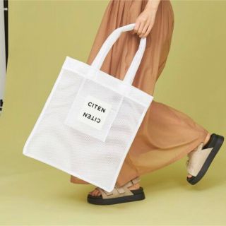 ユナイテッドアローズ(UNITED ARROWS)の【新品未使用】CITEN シテン シアーメッシュ トートバッグ ホワイト(トートバッグ)