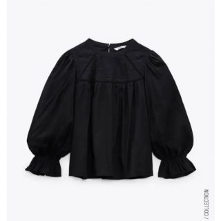 ザラ(ZARA)のZARA エンブロイダリー　コットン　ブラウス(シャツ/ブラウス(長袖/七分))