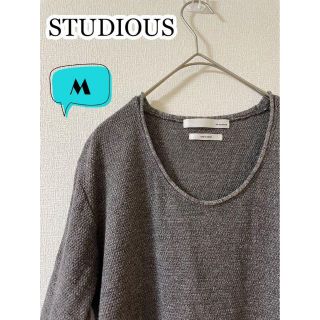 ステュディオス(STUDIOUS)のSTUDIOUS ステュディオス　ツートンカラーUネックTEE M(Tシャツ/カットソー(半袖/袖なし))