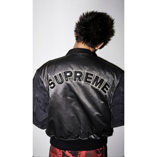 supreme denim sleeve MA-1