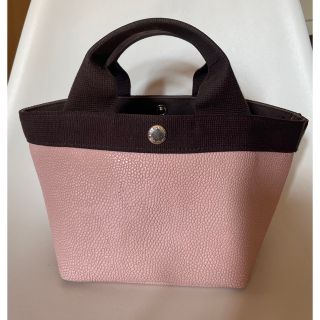 エルベシャプリエ(Herve Chapelier)のエルベシャプリエ   中古品　701GP ピンク＆茶(トートバッグ)