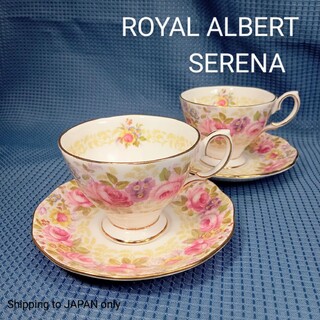ロイヤルアルバート(ROYAL ALBERT)の英国製ロイヤルアルバート 1940's SERENA コーヒーカップ&ソーサー(食器)