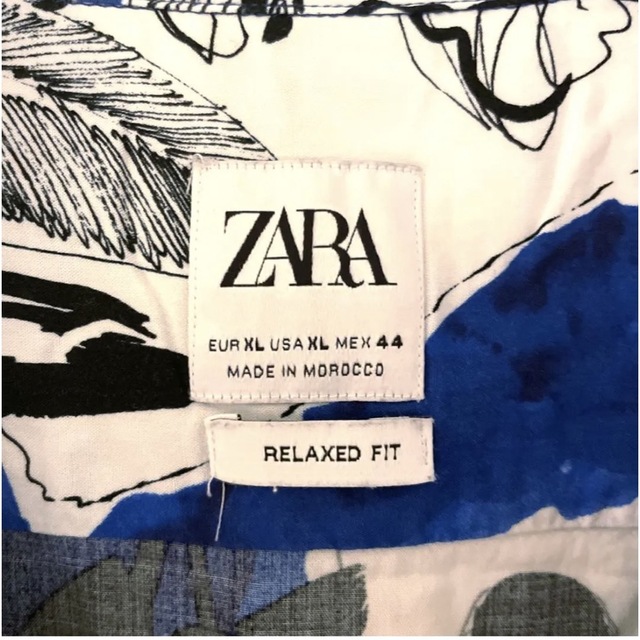 ZARA(ザラ)のZARA 総柄シャツ　半袖　レーヨン100% XLサイズ　ザラ メンズのトップス(シャツ)の商品写真