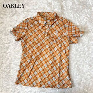 オークリー(Oakley)のオークリー　ゴルフウェア　半袖　シャツ　オレンジ　ポロカラー　L　ストレッチ(ウエア)